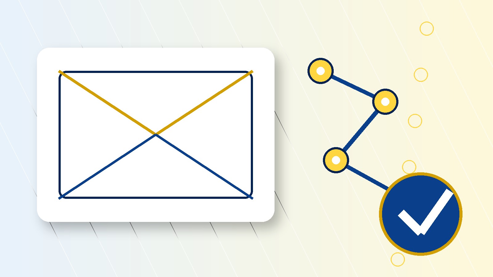 Registered process service represented by a sealed envelope and completed delivery route
