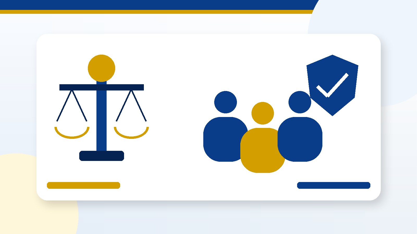 Scales, family figures, and shield representing probate and guardianship paperwork